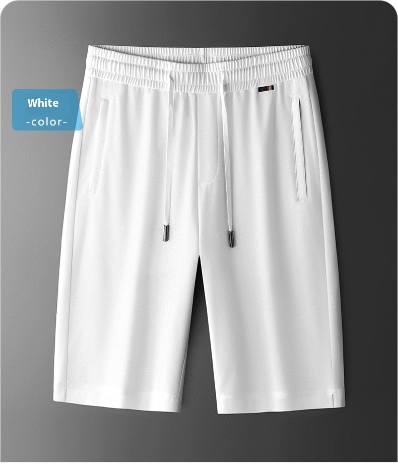 Men's Mulberry Silk Cool Skin-friendly Straight Shorts