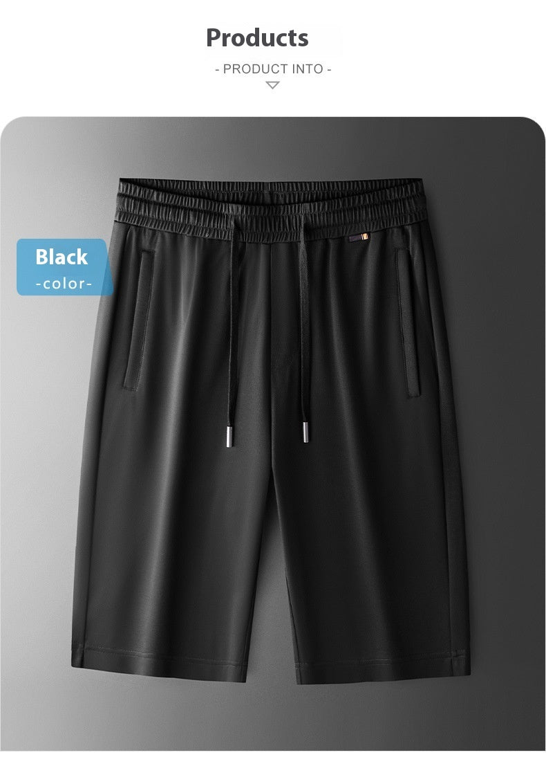 Men's Mulberry Silk Cool Skin-friendly Straight Shorts