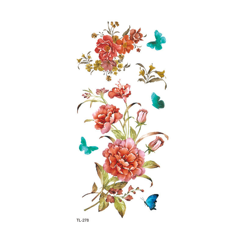 New Eco-Friendly Flower Tattoo Stickers