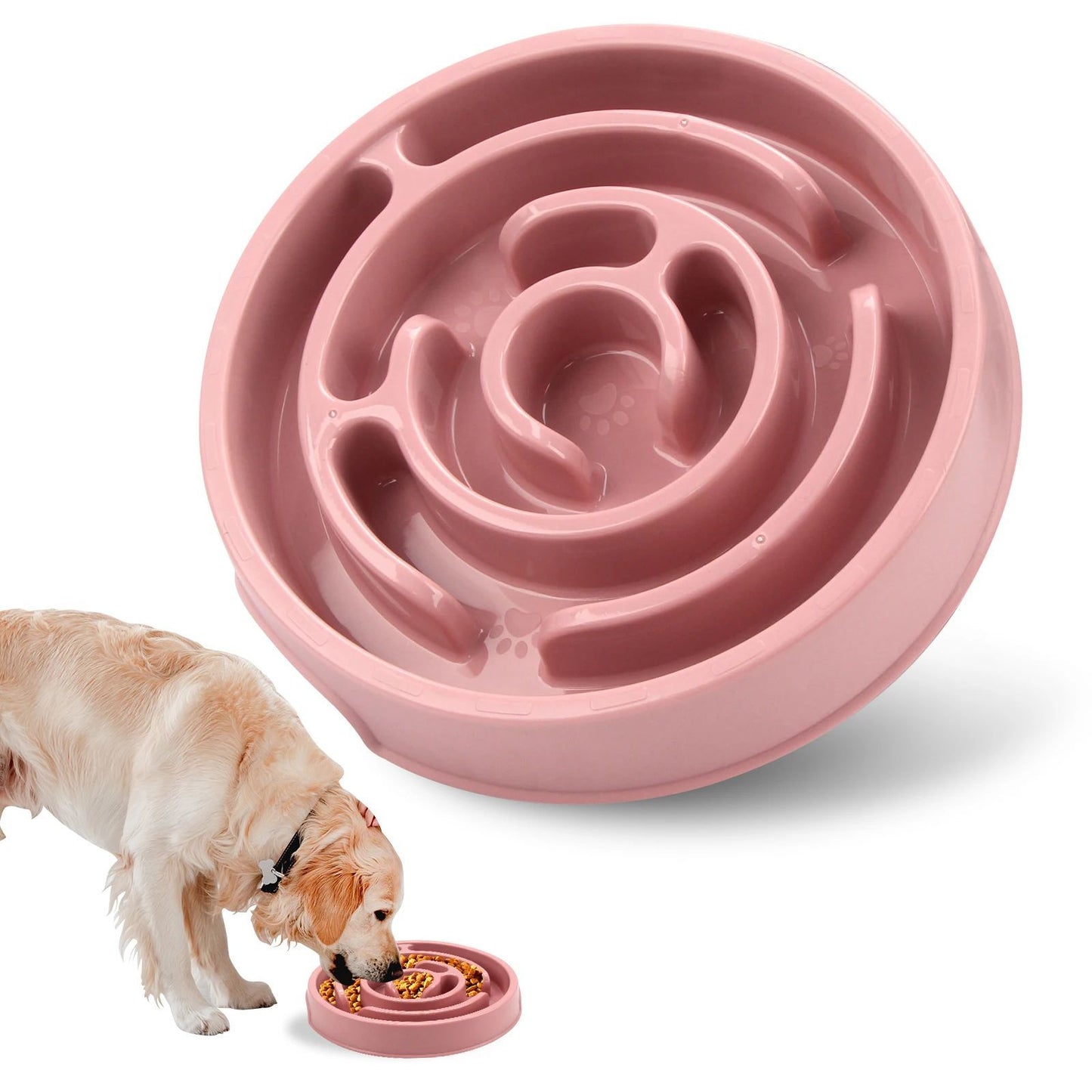 Pet Dog Slow Feeder Bowl Non Slip Anti-Gulping Slower Food Feeding Dishes Eco Dog Bowl For Large Medium Small Dogs Puppy