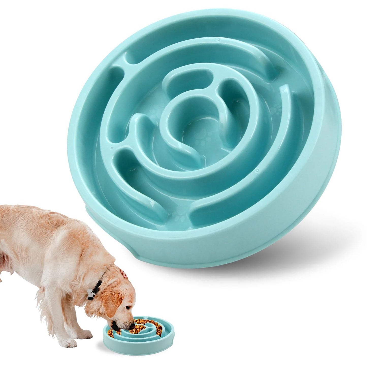 Pet Dog Slow Feeder Bowl Non Slip Anti-Gulping Slower Food Feeding Dishes Eco Dog Bowl For Large Medium Small Dogs Puppy