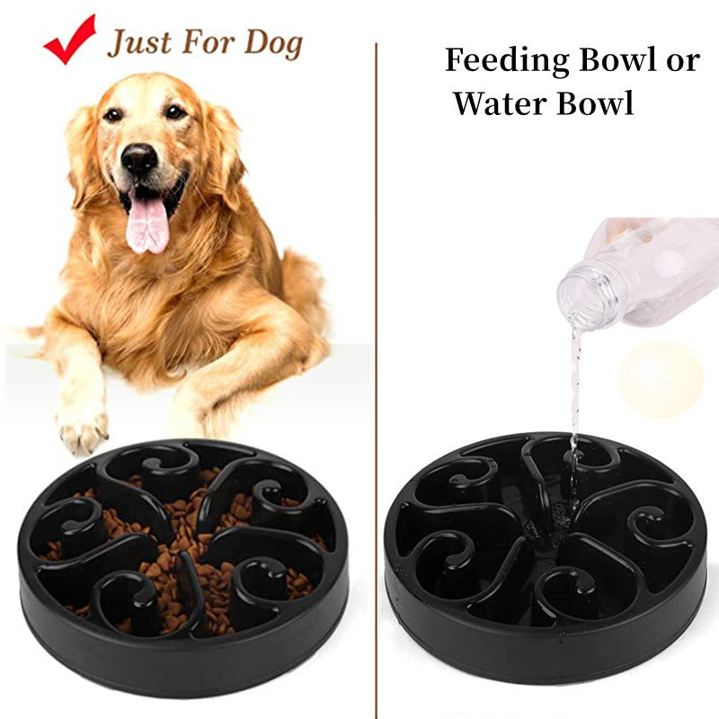 Pet Dog Slow Feeder Bowl Non Slip Anti-Gulping Slower Food Feeding Dishes Eco Dog Bowl For Large Medium Small Dogs Puppy Measured